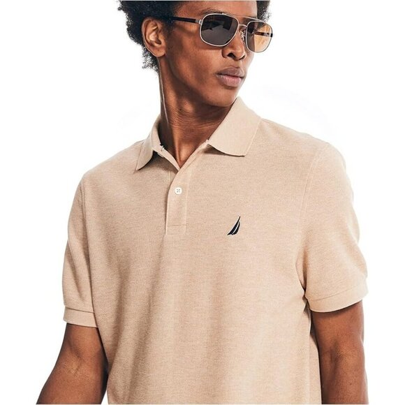 Nautica Men's Performance Deck Polo Tan XXL - Picture 2 of 6